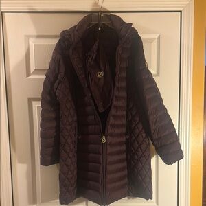 Michael Kors Eggplant Puffer 3/4 Coat